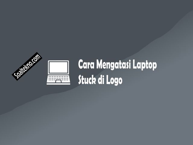 laptop stuck di logo
